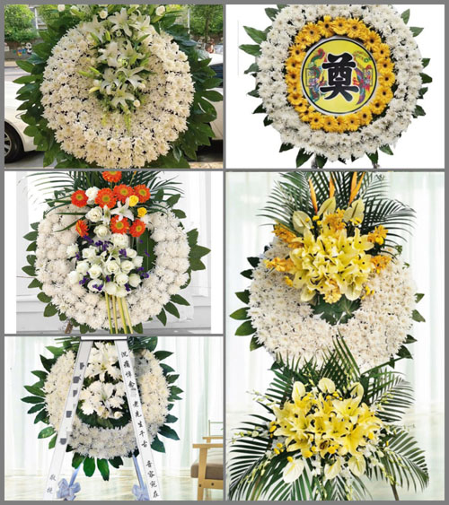 山东青岛即墨市北安街道花圈速递